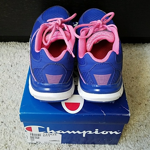 Champion blue and pink running shoes. Women's size 6.5. - Picture 2 of 5
